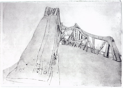 drypoint, 78 x 108 cm, 1992