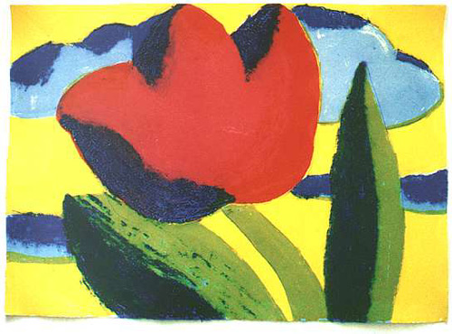 Radierung mit Siebdruck, 76 x 103 cm, 1999