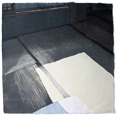 Japanese woodblock print, 30 x 30 cm, 2003