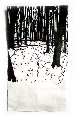 Japanese woodblock print, 47 x 23, 2004