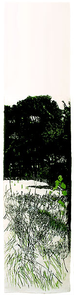 japanischer Holzschnitt, 106 x 22,5 cm, 2004