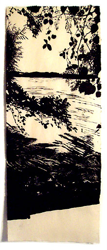 japanischer Holzschnitt, 73 x 29 cm, 2005