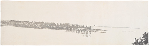 Canada, Georgian Bay, Japanese woodblock print, 41 x 135 cm, 2007