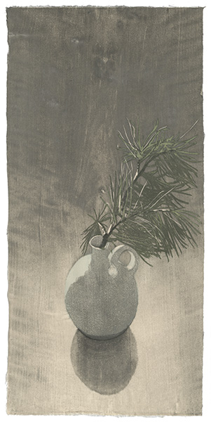 Pine Twig, Japanese woodblock print, 67 x 32 cm, 2016