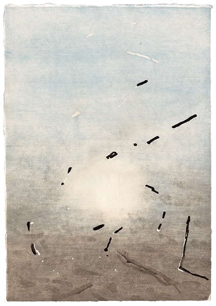 Floating Reeds, Japanese woodblock print, 57 x 40 cm, 2021