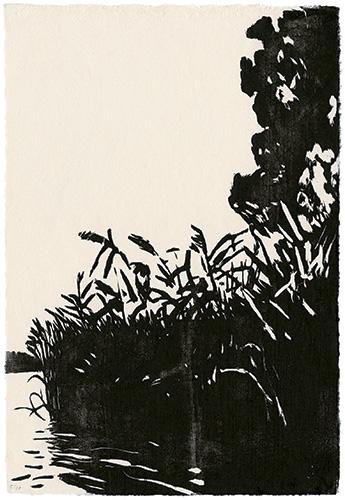 Closer, Japanese woodblock print, 33,5 x 23 cm, 2009