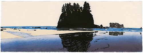 La Push, Japanese woodblock print, 24 x 67, 2011