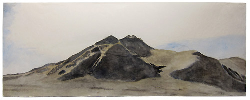 Wyoming Mountain, Aquarell, 24 x 67 cm, 2011