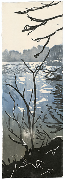 The End of Winter 2, Japanese woodblock print, 97 x 33,5 cm, 2015